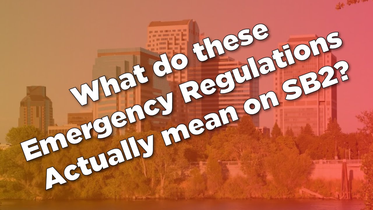 What do these Emergency Regulations Actually mean on SB2? - YouTube