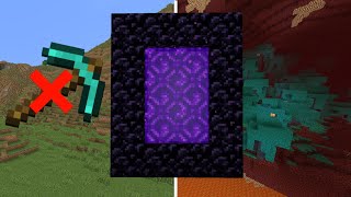 Build a nether portal before you get diamonds!