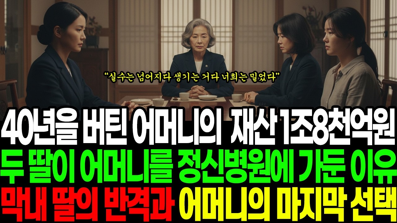 40년을 버틴 어머니의  재산 1조8천억원 두 딸이 어머니를 정신병원에 가둔 이유 막내 딸의 반격과 어머니의 마지막 선택 인생사연 l 반전사연 l 감동사연 l 가족사연
