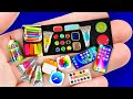 18 DIY Mini Stuff for School, Brbee iPhone, Mini brands Bags, Barbie Doll house with hamster