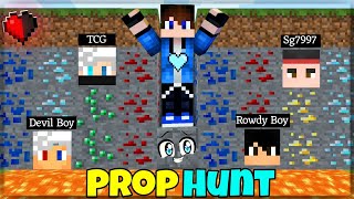 Funniest Prop Hunt Race With in Minecraft With Youtubers Went Funney|| Telugu Friend Gaming