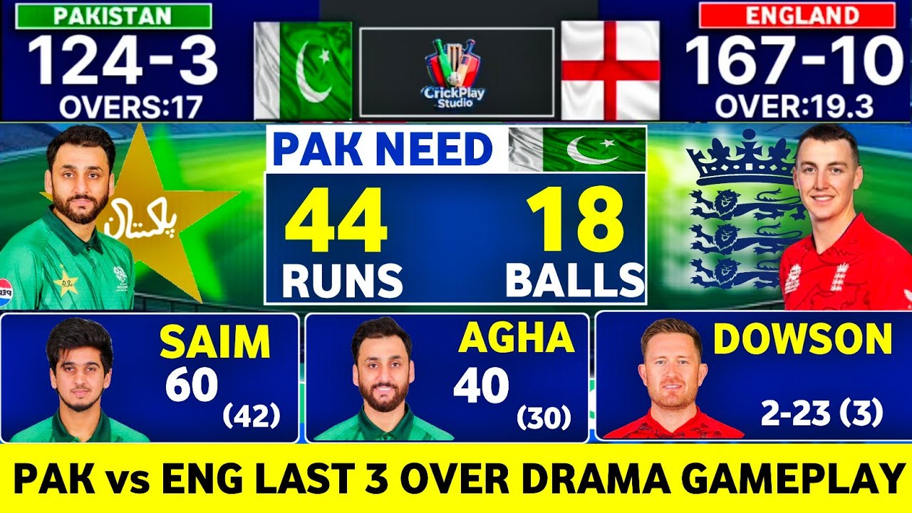 PAK vs ENG T20 Match | Super 8 | Gameplay | England Outstanding Win