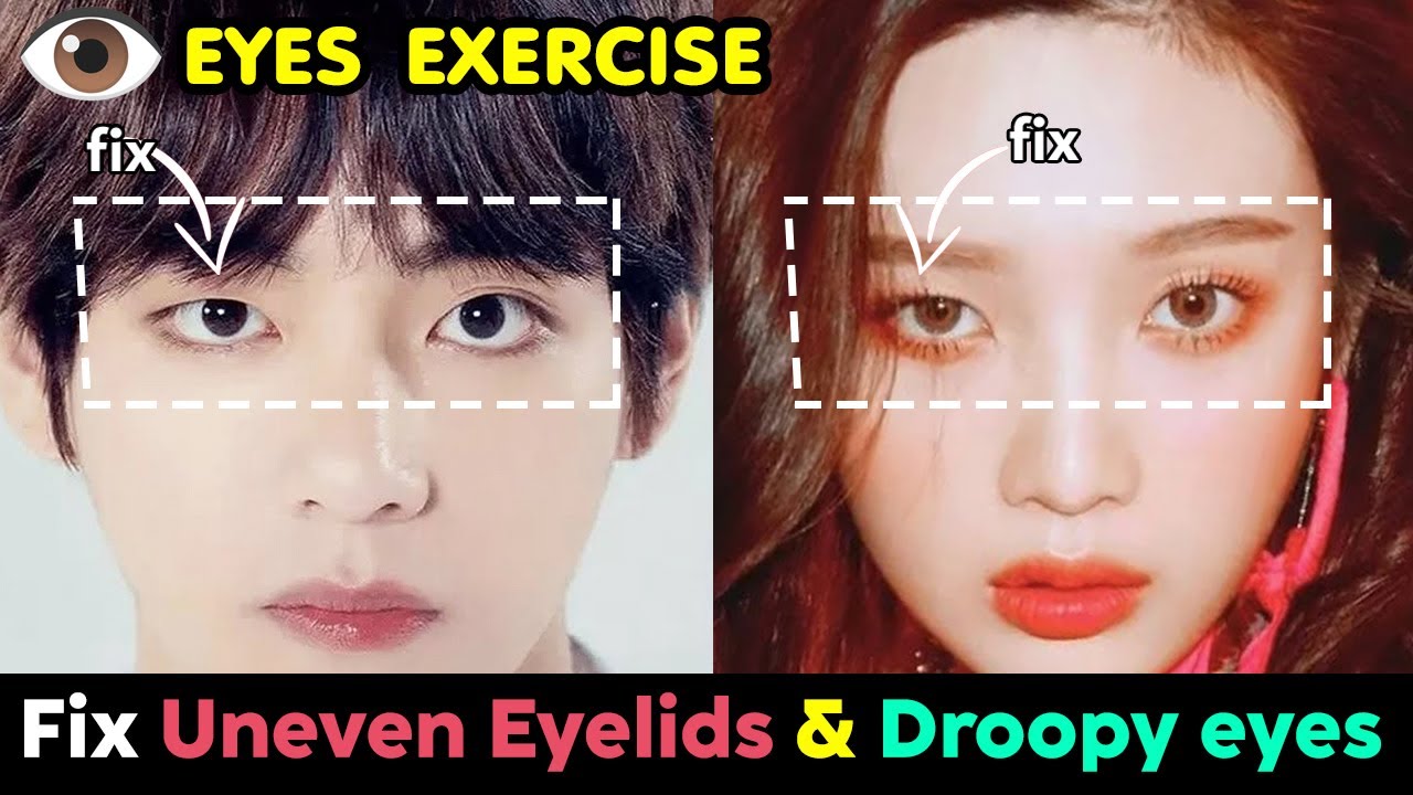 👀 Eyes Exercise | Fix Uneven Eyelids, Uneven Eyes, Lift One Droopy Eyelid | Get Double Eyelids Equal