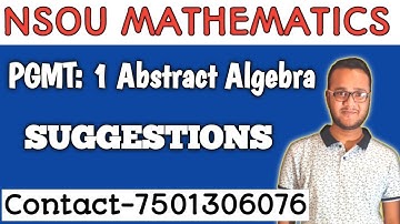 Netaji Subhash Open University/PG Math Suggestions/PGMT 1/Group A/Abstract Algebra Suggestion/NSOU