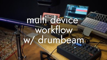 multi device workflow on drumbeam (Bitwig x Digitakt II x Seashell x Polyend Synth)