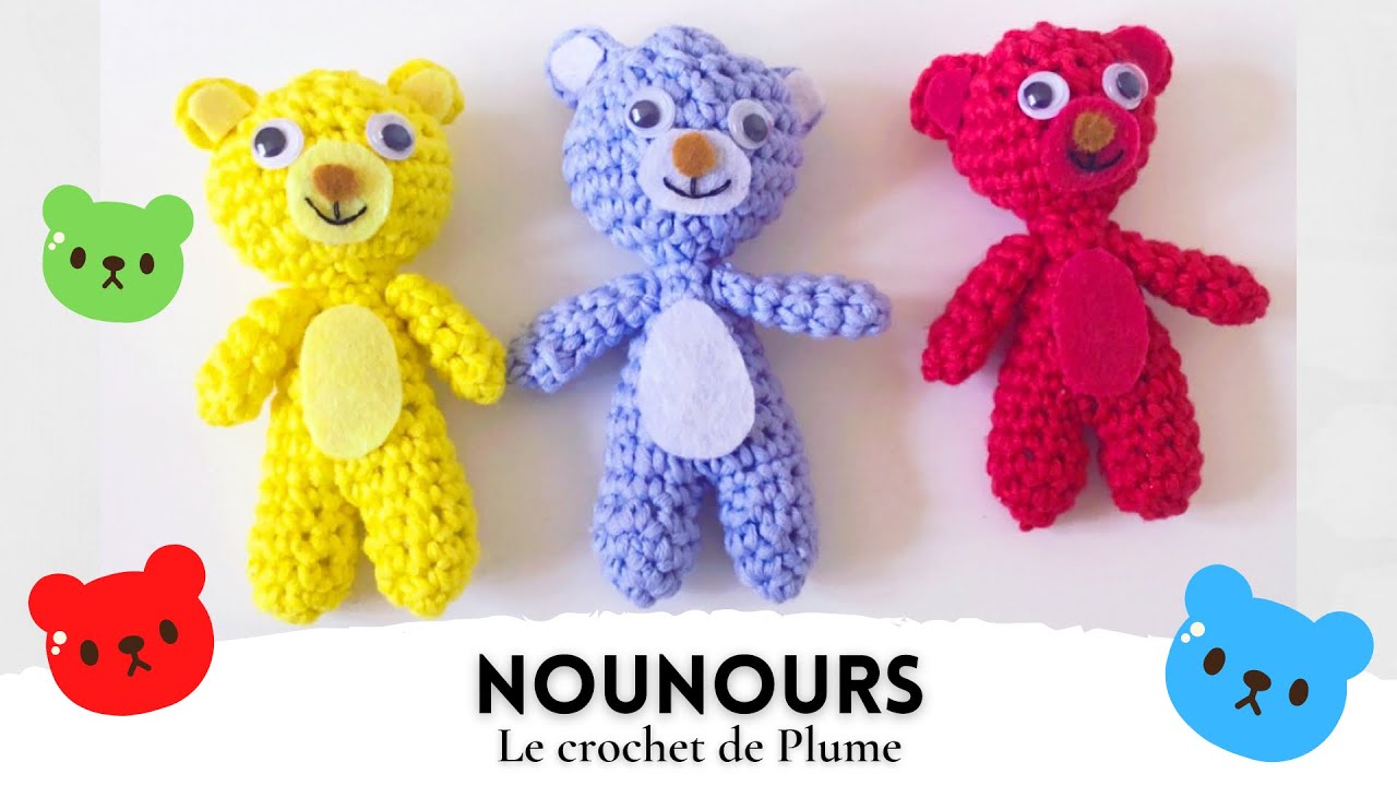 Ours très doux, Doudou fait main au crochet, amigurumi, neuf, 31 cm