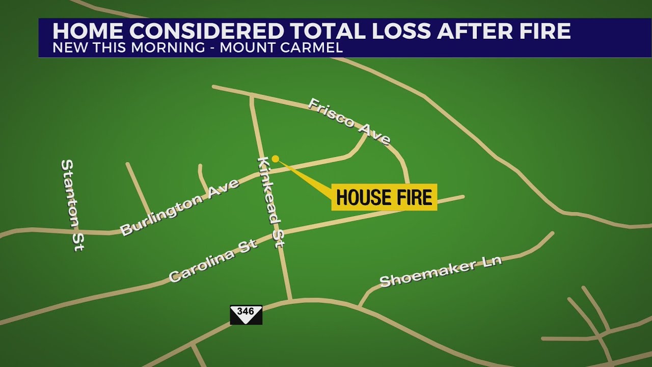 Mount Carmel home a total loss after fire - YouTube