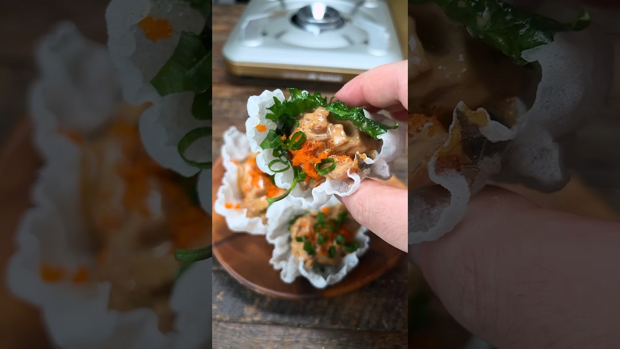 Spicy Miso Tuna on Rice Paper Chips Recipe 😍