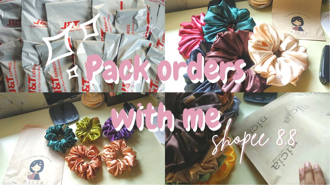studio vlog 🌸 asmr packing shopee orders | scrunchies business | Nicia Collections | Philippines