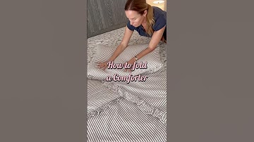 How to fold a comforter or duvet #howto #tutorial #homehacks #hack #comforter #folding #organization