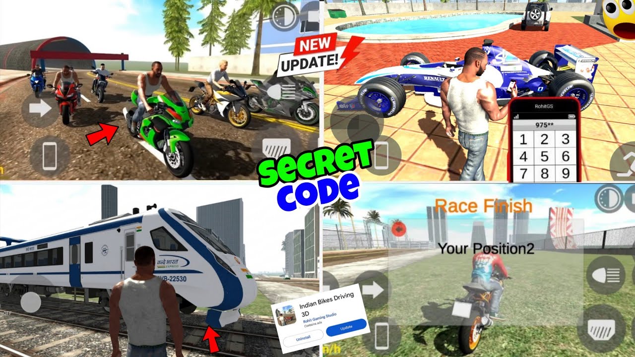 ⁣NEW UPDATE TOP 10 SECRET CHEAT CODE?  INDIAN BIKE DRIVING 3D NEW UPDATE 2026