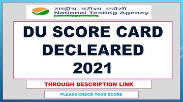 DU Score Card | DUET Score card Released | How To Check DU Score Card | DU Entrance