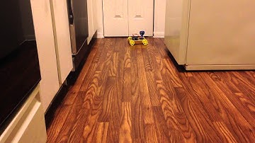 Arduino 4WD robot - Testing without tires - using servo motor for PING sensor