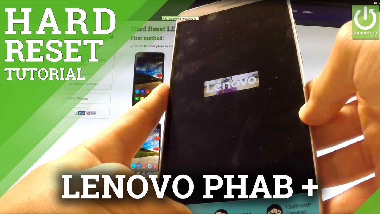Hard Reset Lenovo Phab Plus Restore Factory Settings In Lenovo Youtube