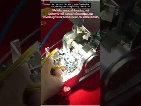 Semi-Automatic Wire Sealing Station Stripping and Crimping Machine with Waterproof Plug Terminal Tool