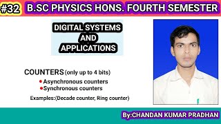 DIGITAL SYSTEMS AND APPLICATIONS: Counters(only up to 4 bits)