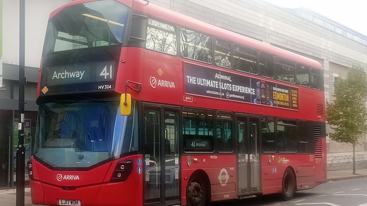 Full journey on 41, gemini 2 DB300, arriva ldn, LJ61CDU