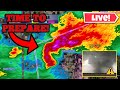 LIVE - Tornado Warning in Oklahoma! | Very Large Hail, Damaging Winds, Tornadoes Possible