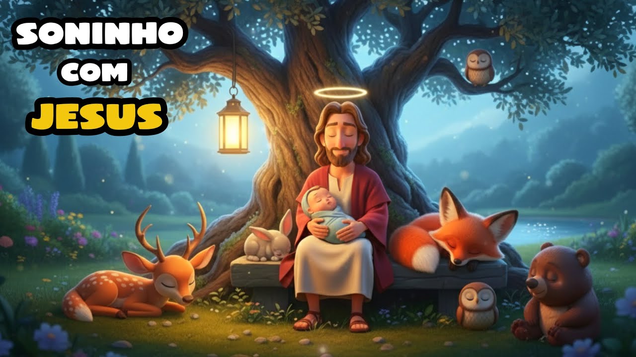 Hora de Dormir Rápido com Jesus | Música Infantil Acalmar Neném | Música Cristã de Ninar (1 HORA)