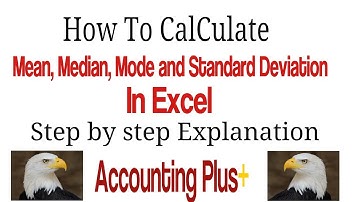 How to calculate Mean, Median, Mode and Standard Deviation in Excel 2019
