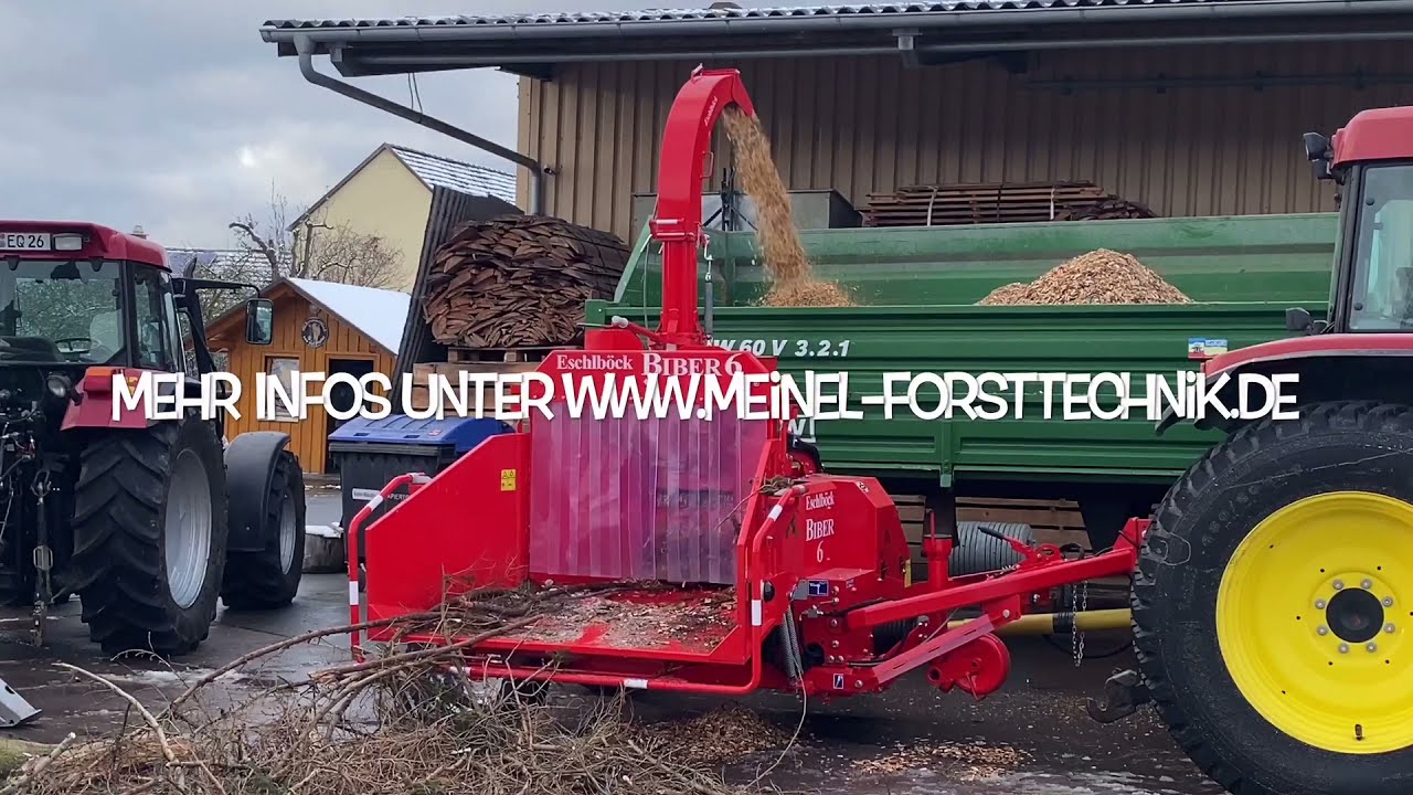 Eschlböck Biber 6 mit Kran bestückt