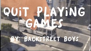 Quit Playing Games  Backstreet Boys S By  Harmony Hub S 