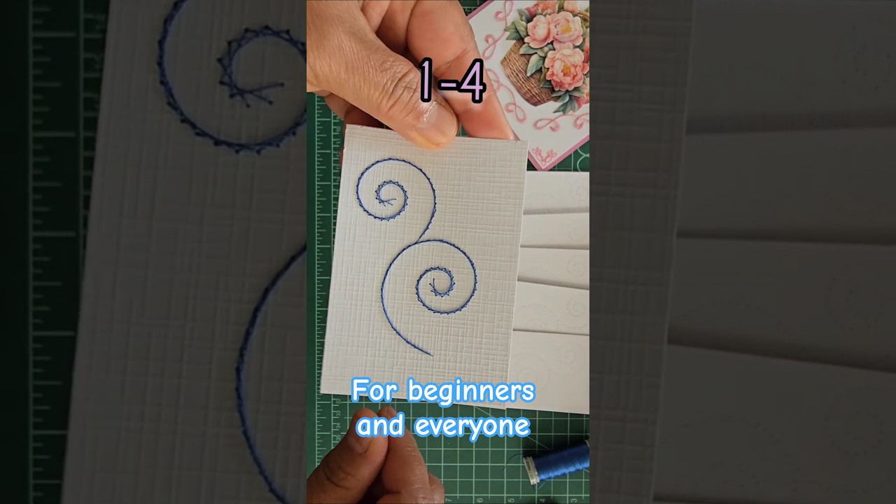 1-4 embroidery card for beginners and everyone 