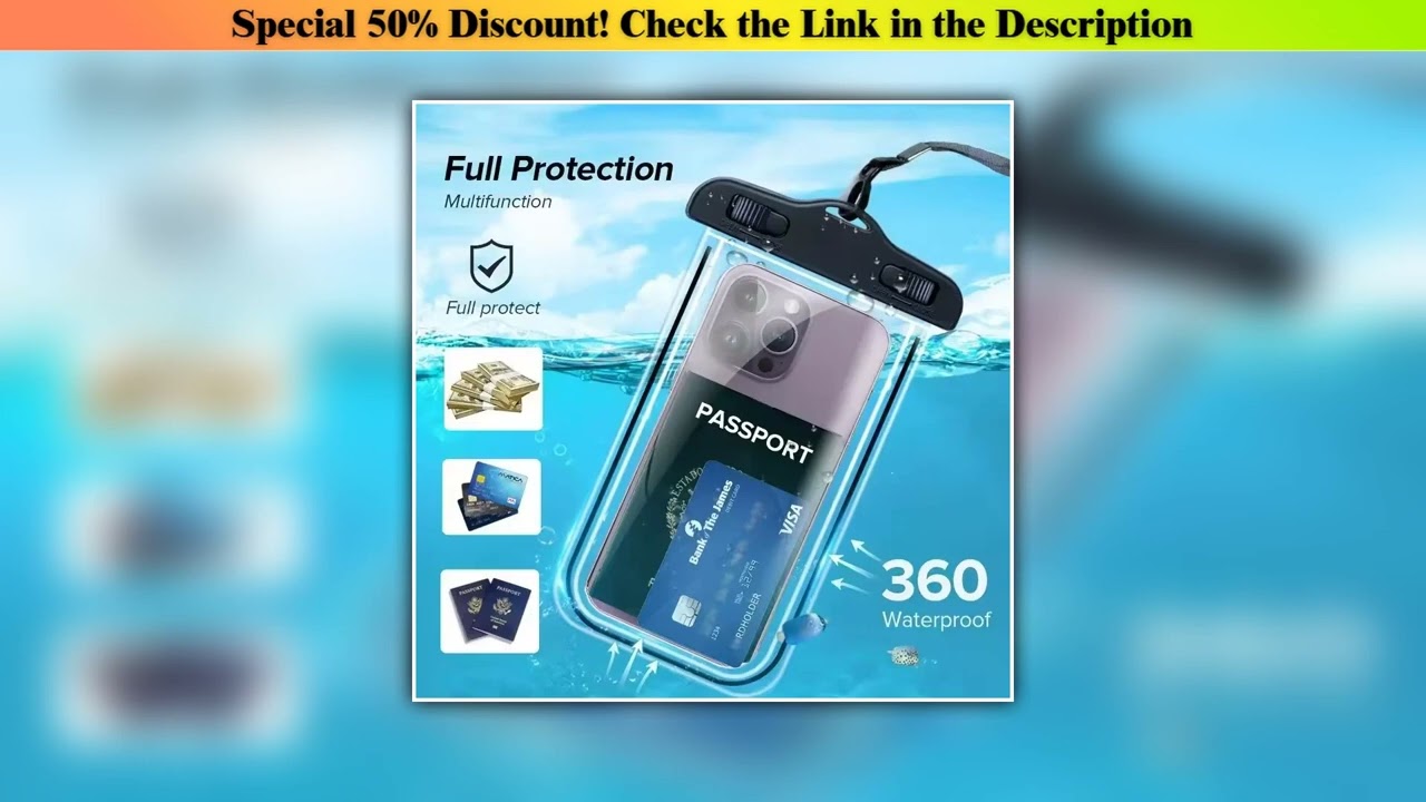 Hands-on Floating Airbag Waterproof Swim Bag Phone Case For iPhone 11 12 13 14 Pro Max Samsung S23•