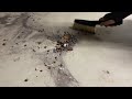 Asmr sweeping dust  debris on concrete floor short slow strokes brushing to fall asleep 