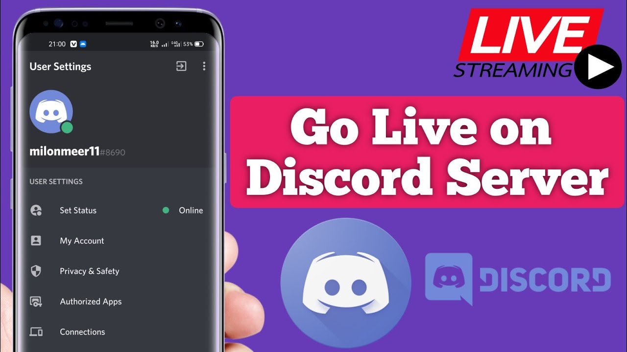 How To Stream On Discord Mobile Go Live New Feature Youtube