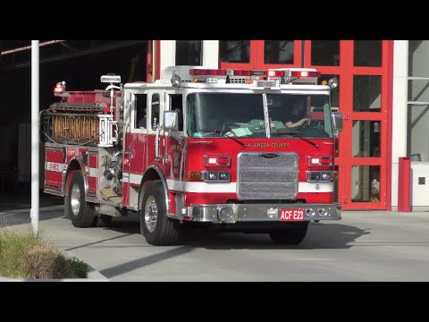 Alameda County Fire Dept. Engine 23 Responding - CODE 3 - YouTube
