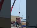 Crane lift heavy container #logistics #heavylifting #cargohandling #liftcontainer #truckdriver