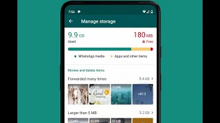 شرح ميزة ادارة التخزين في تطبيق واتساب - storage management