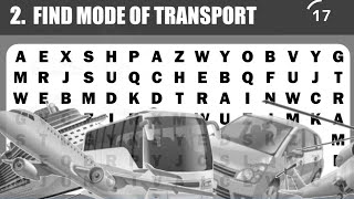 FIND TRANSPORTS NAME I PUZZLE NO 47 I WORD SEARCH I 22h JUNE