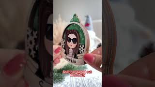 2023 Christmas Family Custom Names | Personalized Wooden Ornament With Bow