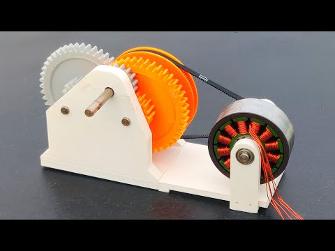 Making Powerful Generator Using Gearbox || High Speed Gear BOX