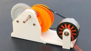 Making Powerful Generator Using Gearbox || High Speed Gear BOX