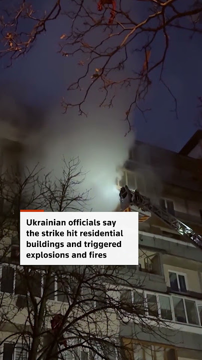 Russian drone and missile attack sparks fires in Kyiv