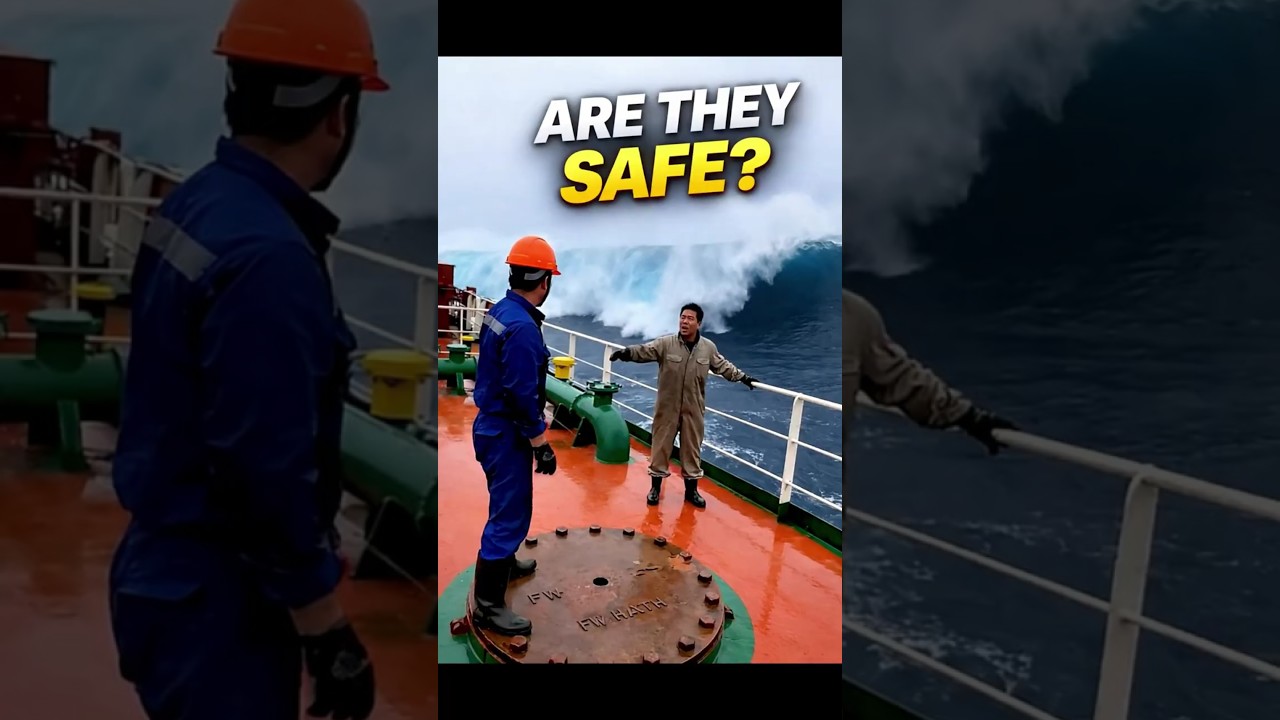 Giant Waves vs Workers at Sea 🌊