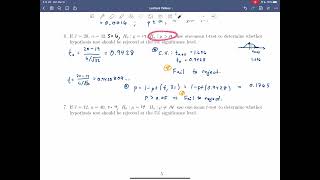Hypothesis Testing using the t test worksheet part 3