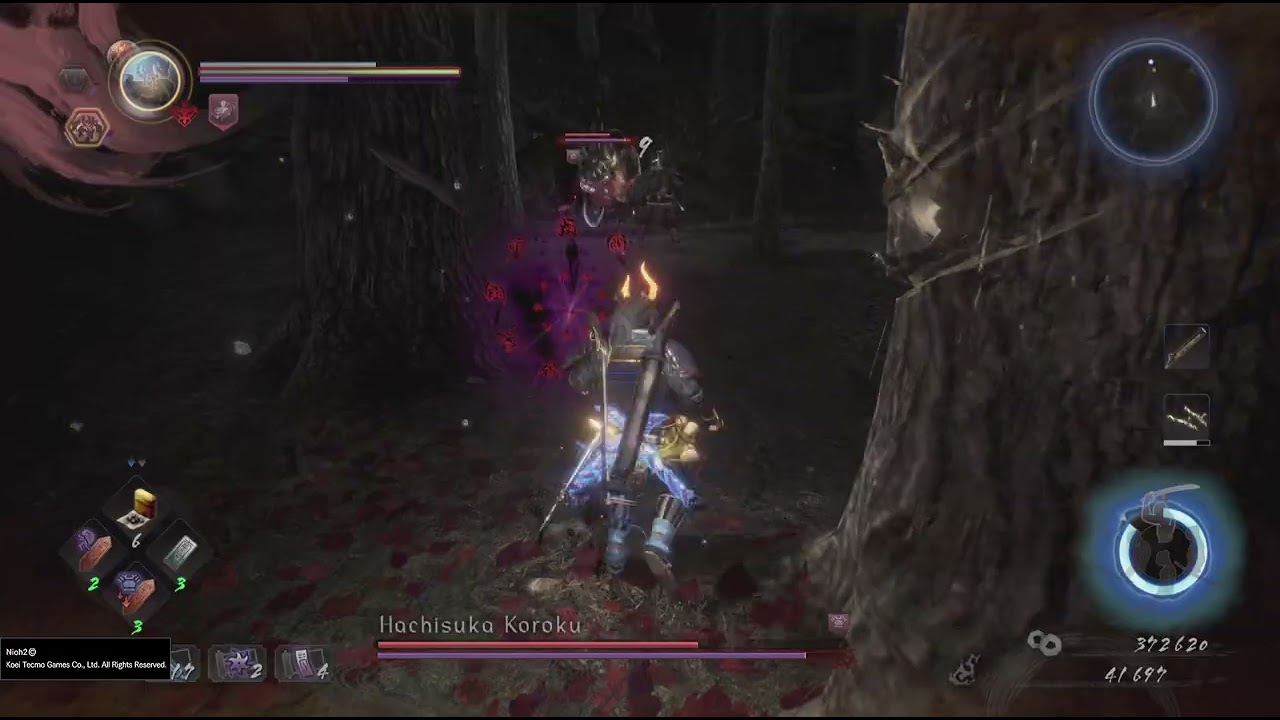 Nioh 2 Vs Hachisuka Koroku Fishman Boss fight