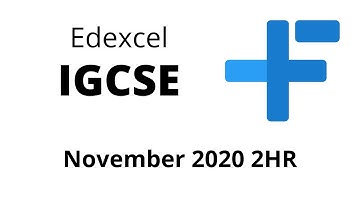 IGCSE Maths Edexcel November 2020 Paper 2HR