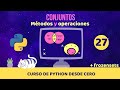 Métodos y operaciones matemáticas entre conjuntos (y frozensets) | Curso de Python desde cero 🐍