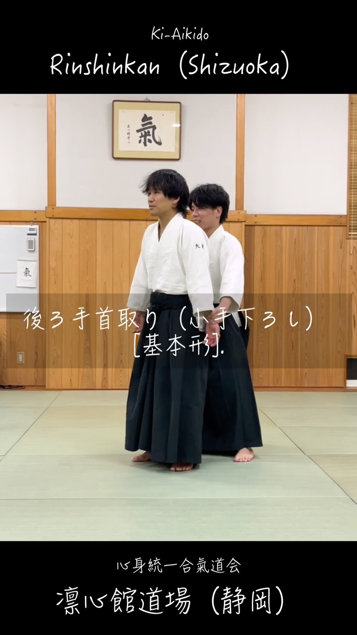 Re_62後ろ手首どり 小手下ろし_基本 #kiaikido #心身統一合氣道 #合