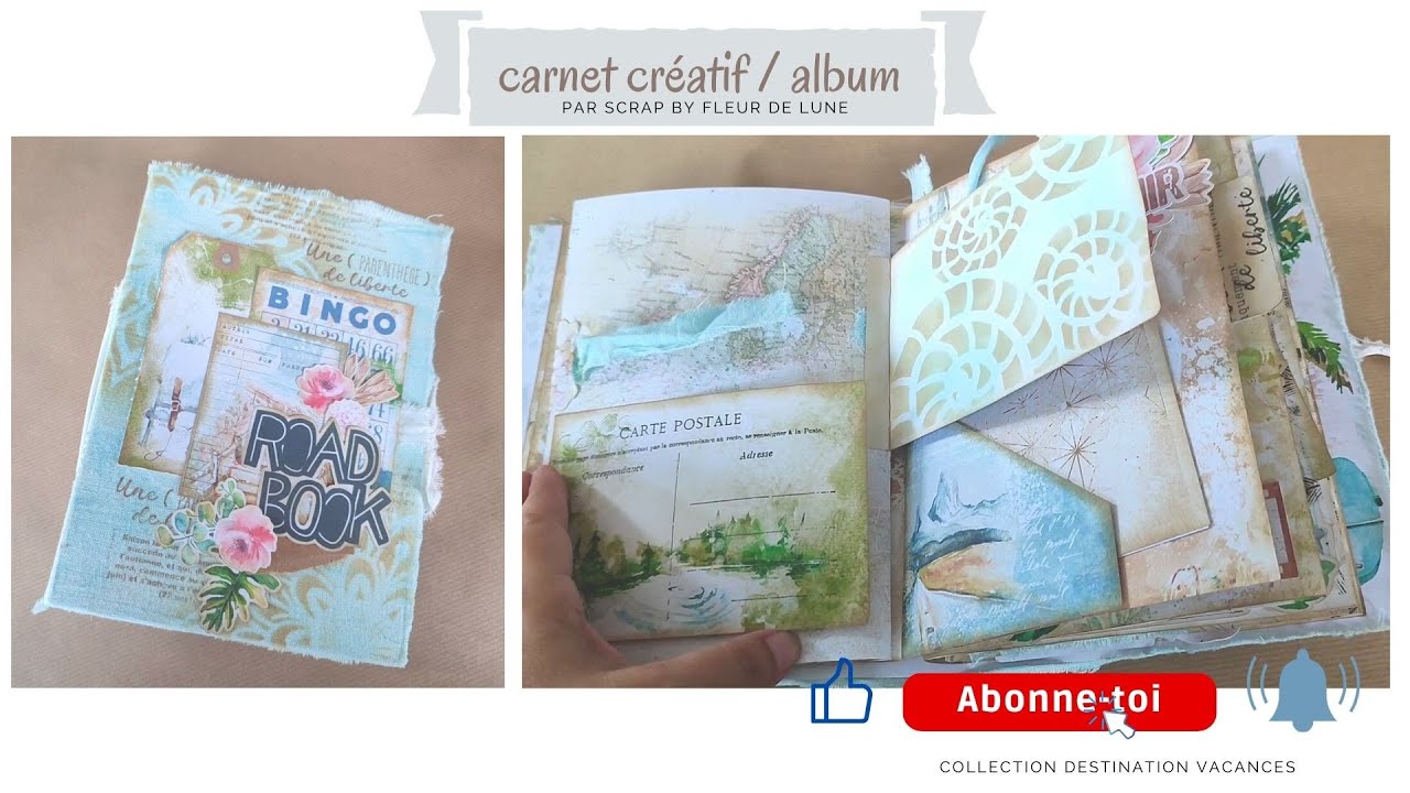Carnet Créatif / album destination Vacances par Scrap By Fleur de Lune