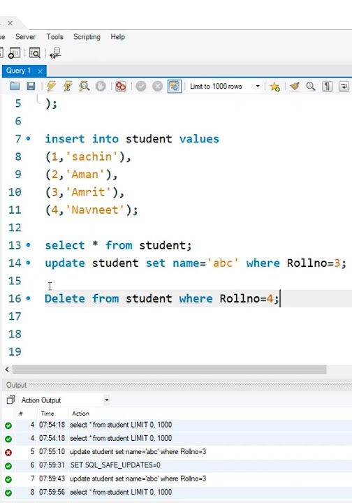 How to delete specific record from a table in sql youtube
