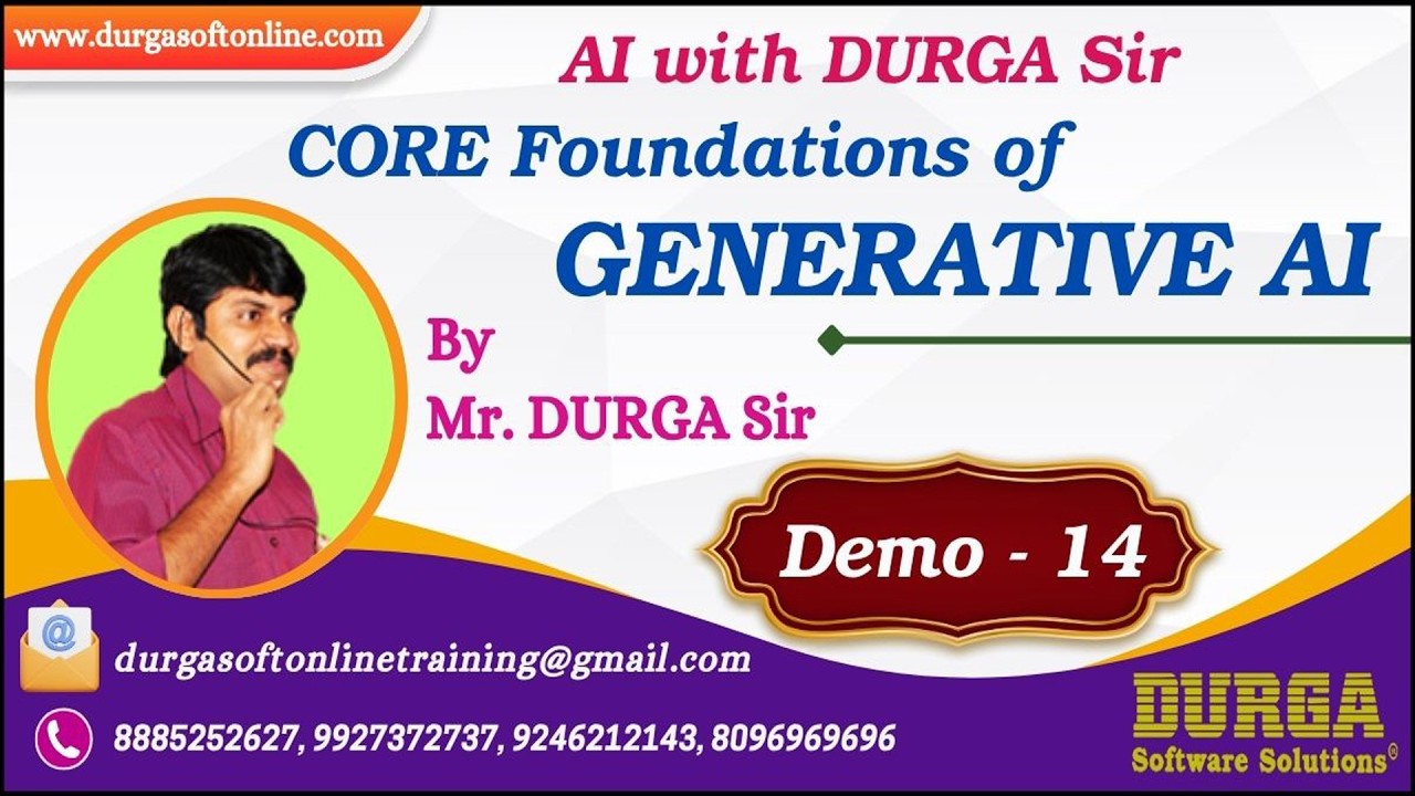 AI with DURGA Sir || CORE Foundations of GENERATIVE AI tutorials || Demo - 14 || by Mr. DURGA Sir