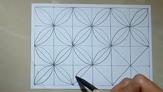 CARA MENGGAMBAR BATIK KAWUNG YANG MUDAH