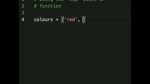 In Python "zip" built-in function takes a few lists and creates tuples by picking up elements f list