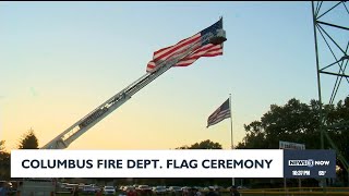 Columbus Fire Department flag ceremony
